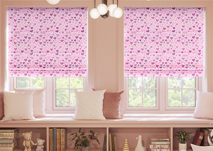 Sweetheart, Pink - Roman Blind - Image 3